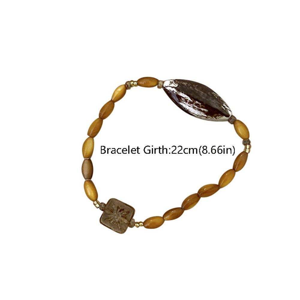 Ювелирные аксессуары Браслет из рисовых бусин Изысканный браслет с подвесками Кольцо на руку Женщины