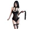 Косплей Эмаль сексуальный черный глянцевый бондаж королева высокие ноги трико эмаль косплей костюм SM облегающий чувственный взрослый свидание любовник кожаный кнут черный сетчатый