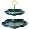 European Ceramic Phnom Penh Double-Layer Dessert Table Three-Layer Tray Dim Sum Plate Wedding Cake Fruit Plate Display Stand