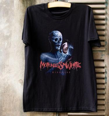Motionless in White Музыкальная группа Черная футболка Хлопок Унисекс Унисекс футболка