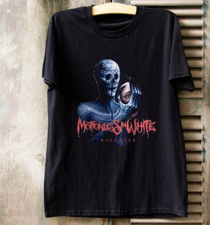 Motionless in White Музыкальная группа Черная футболка Хлопок Унисекс Унисекс футболка