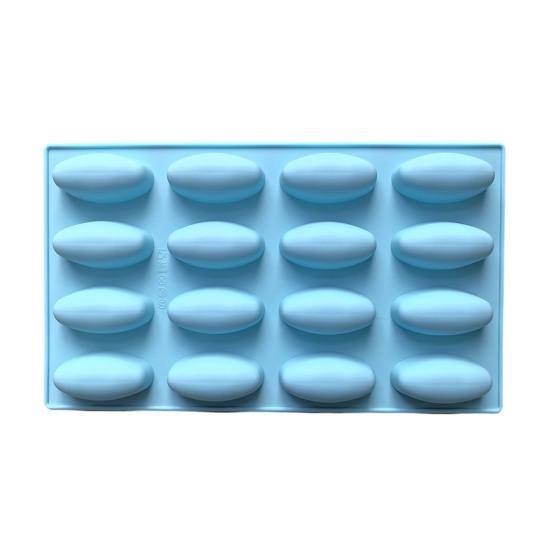 Силиконовая форма для выпечки 16 ячеек Овальная форма для шоколада Антипригарная Безопасна для морозильной камеры и духовки Форма для десертов Формы для выпечки Торта Желе Мороженого