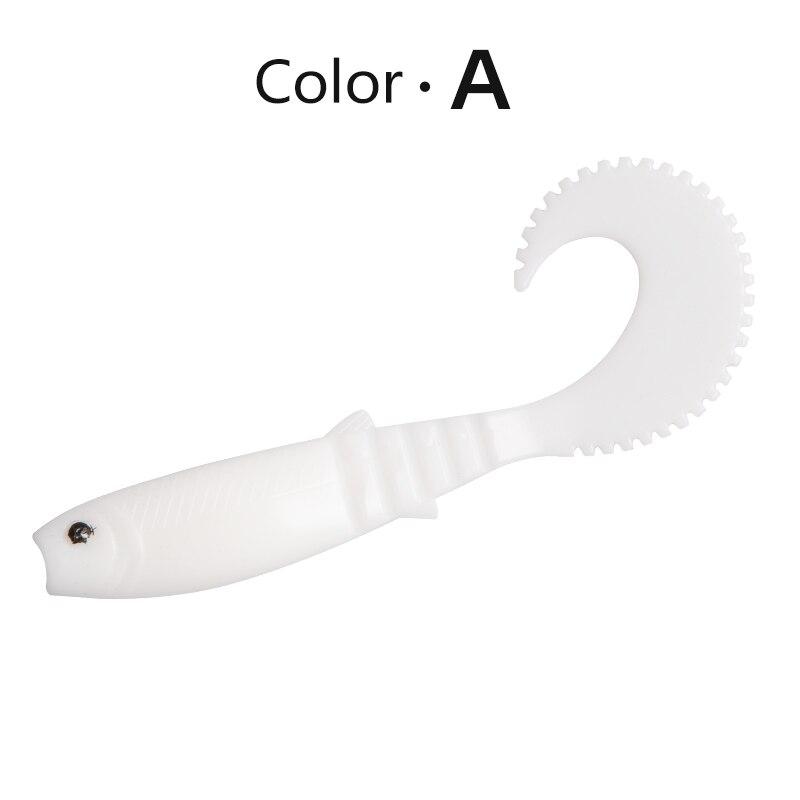 Tail Meredith Curved Soft Bait 70110mm Integrated 3d Soft Eye Pike Bass Jx72