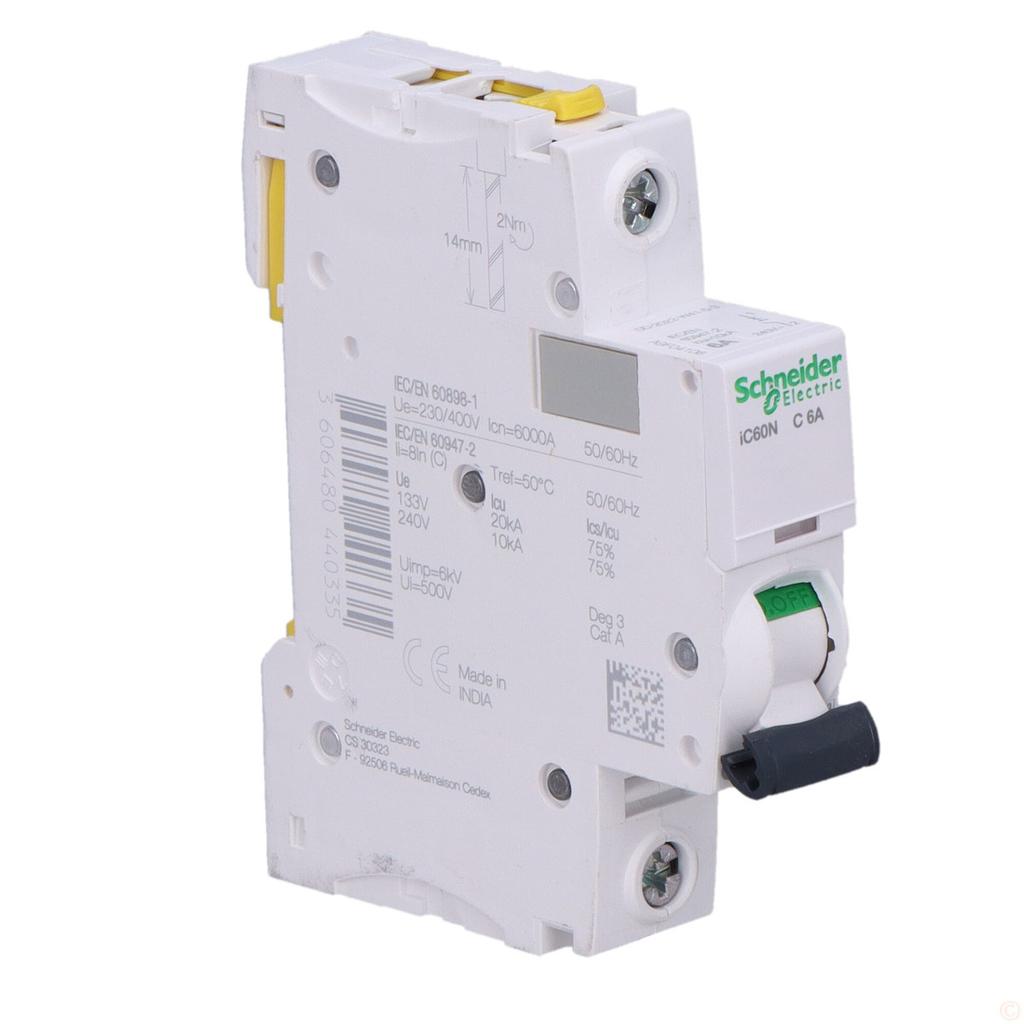 Circuit breaker iC60N-C6-1 C 6A 1-pole