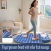 Доска для пальцевого давления с роликовым массажным ковриком для ног для домашнего использования, массажер для акупрессуры ног с функцией меридиана и педали
