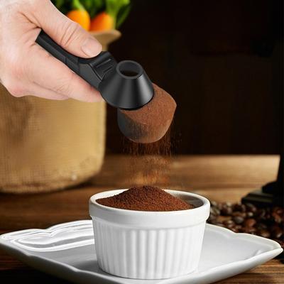 Кофейная мерная ложка из нержавеющей стали, многоразовая, с держателем для герметичного пакета, для чая, протеинового порошка