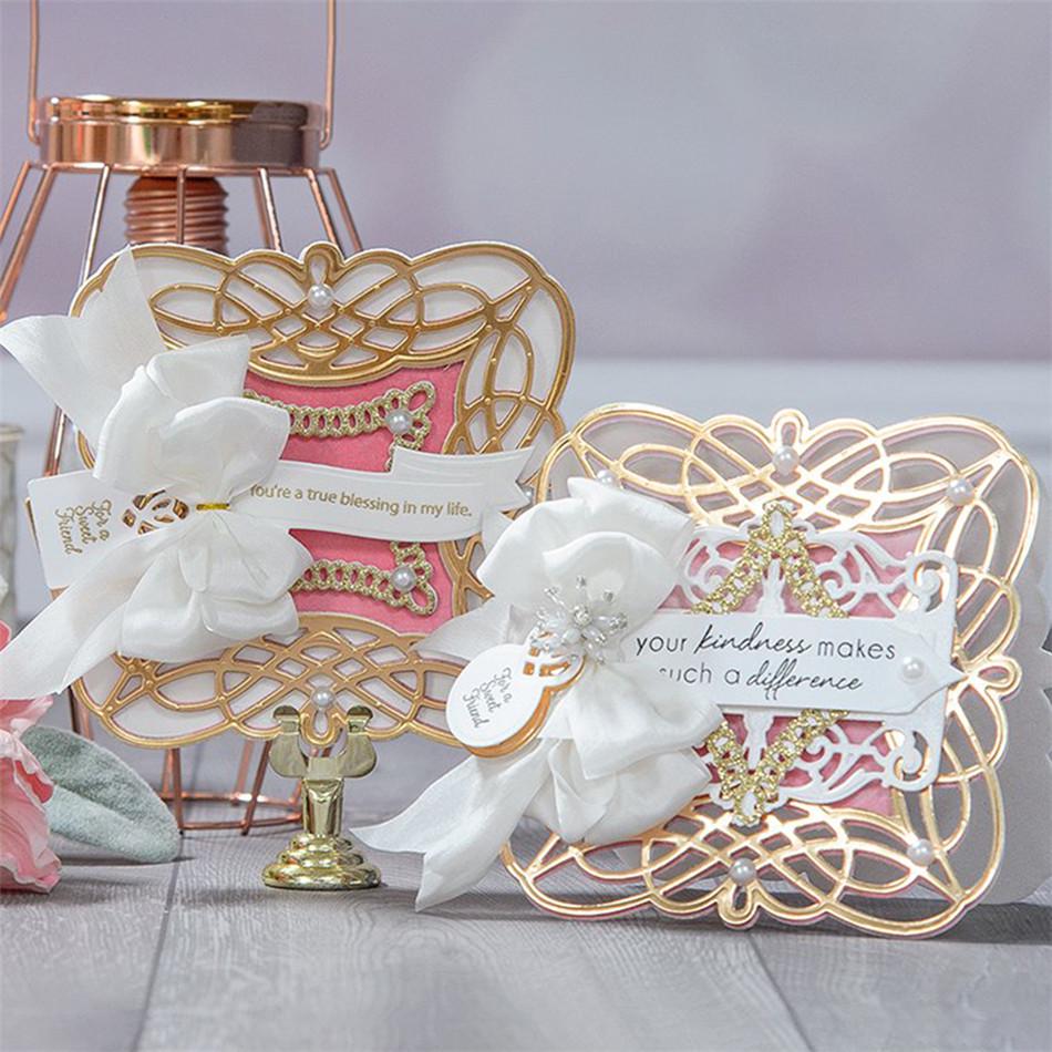 Dies Metal Hollow Background Frame Cutting Dies Frame Scrapbooking Card Album Embossing Crafts Die