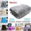 Light Thin Washable Flannel Blanket Plaids Super Warm Soft Blankets Throw for Sofa/Bed/ Travel Patchwork Solid Bedspread