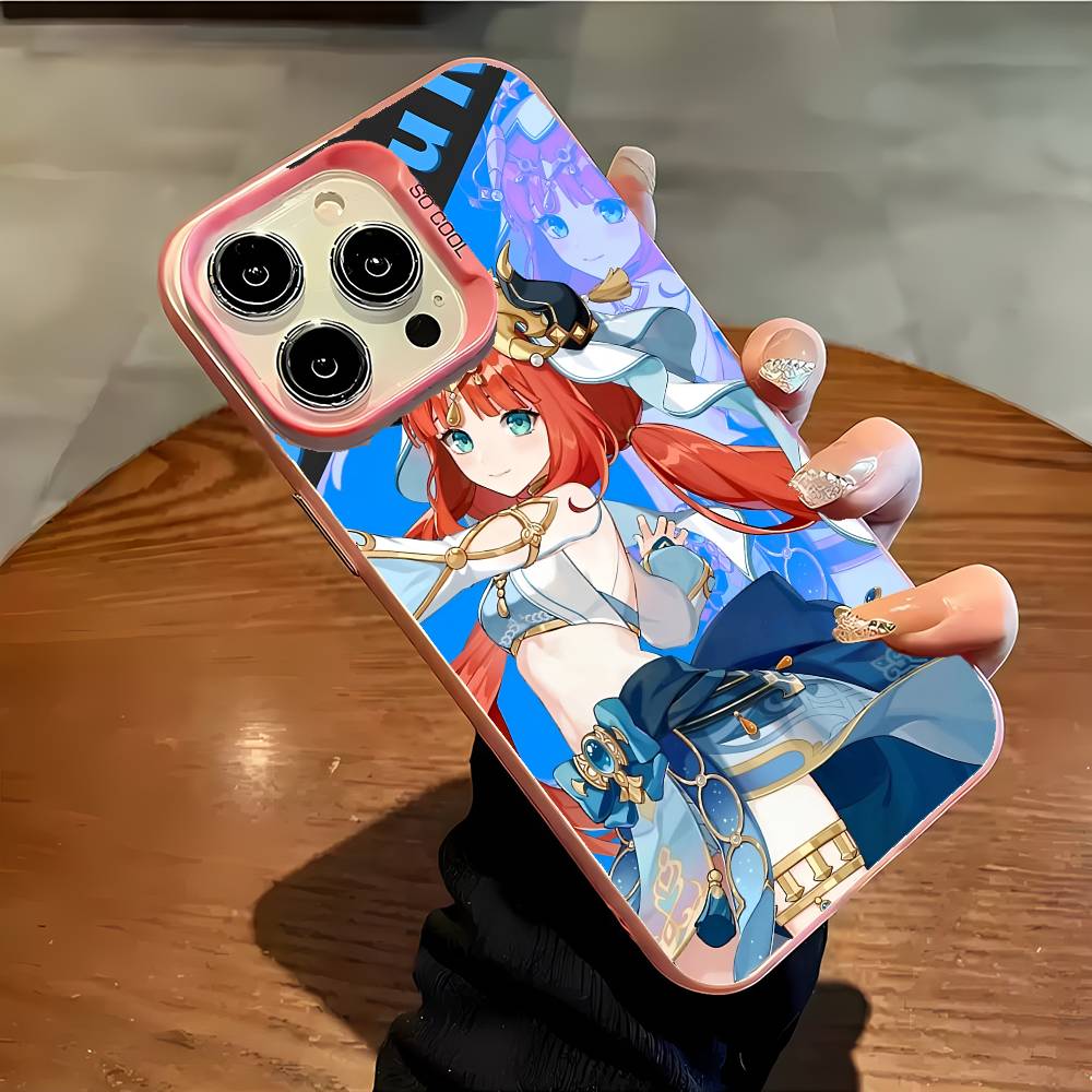 Чехол для телефона Nilou Genshin Impact для IPhone 17 16 15 14 13 12 11 Plus Pro Max, разноцветный, лазерный, с эффектом Авроры, противоударный, Funda Cover
