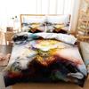 Бытовое постельное белье с 3D рисунком волка, односпальная кровать, двуспальная кровать, полноразмерная наволочка с принтом волка и пододеяльник, 2/3 комплекта постельного белья для спальни для взрослых и детей