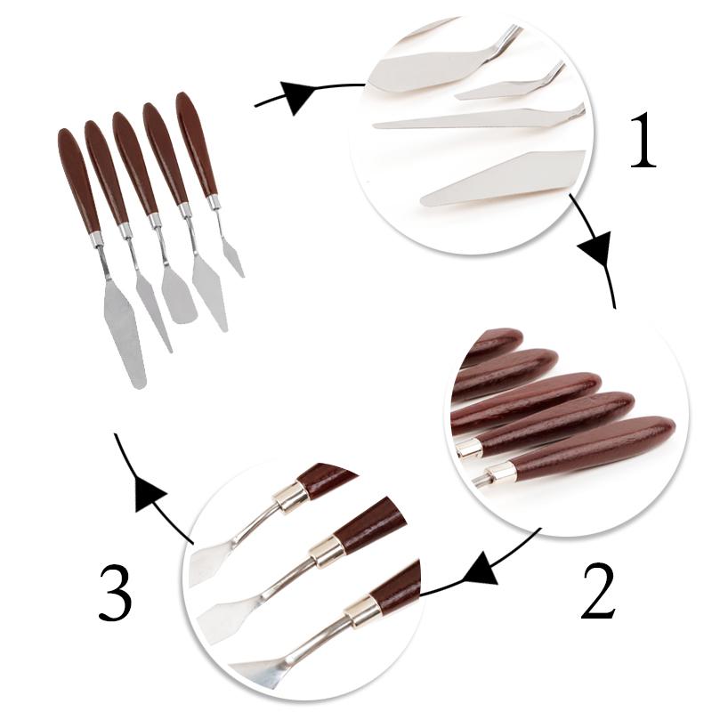 5 шт./компл. лопаточка из нержавеющей стали, кондитерские инструменты, миксер для крема для торта, скребок, лопата