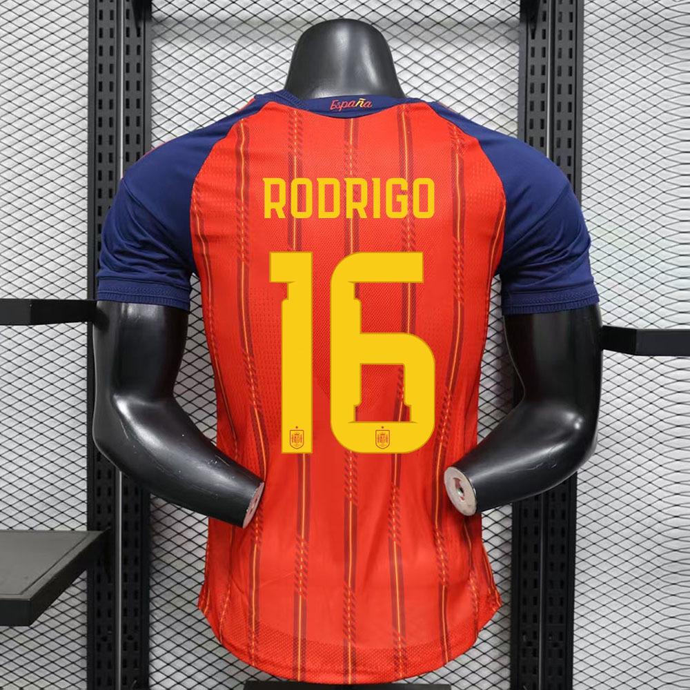Испания 2026 Игровая версия Домашняя футболка #19 Ламин Ямаль Мужская Национальная сборная Футбольная форма