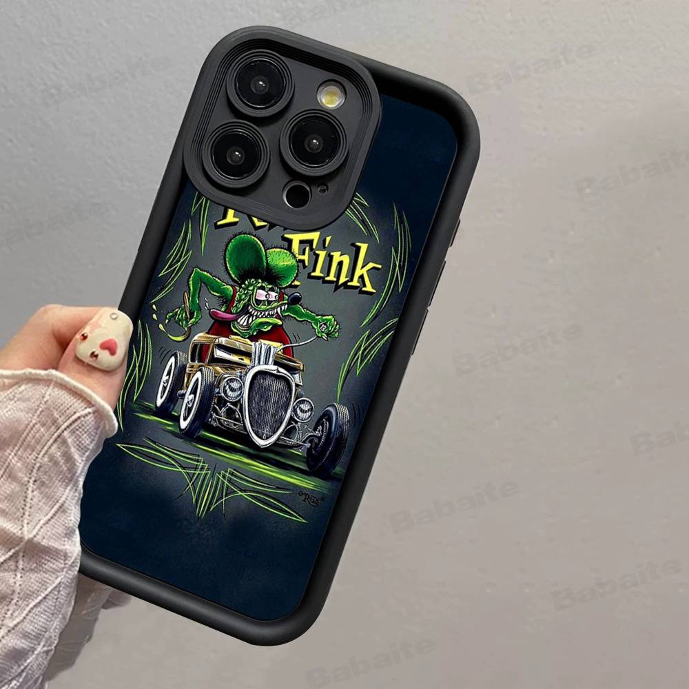 Funny Rat Fink Silicone Phone Case For IPhone 17 Pro Max 16 15 14 13 12 11 Plus 17 Air