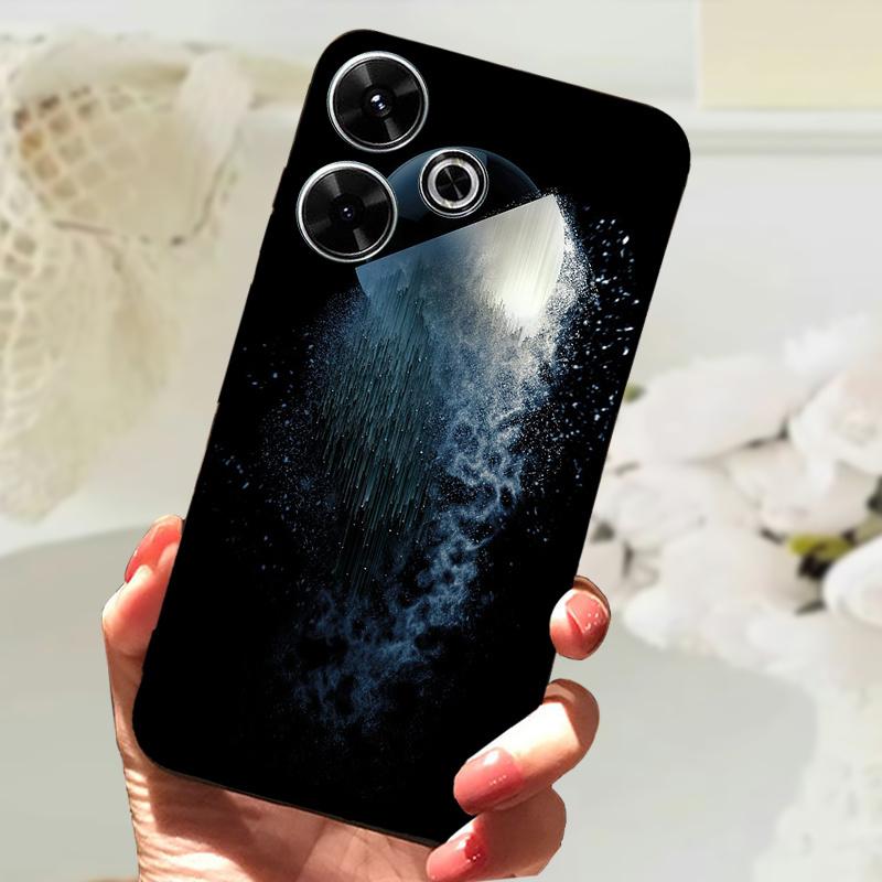 Чехол для Xiaomi Redmi 13 Модный Рисунок Матовое Покрытие Мягкий Силикон ТПУ Чехол для Телефона Для Xiaomi Poco M6 4G Ударопрочный Корпус Fundas