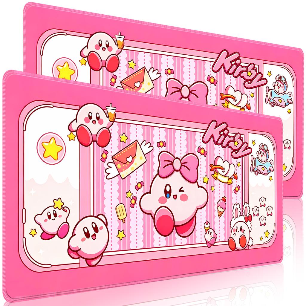 Mouse Pad Printing Laptop Extended Protective Pad HD Computer Game Mousepad Cartoon K-Kirby Accessories Keyboard XXL Desk Mat