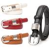 Womens Slim Faux Leather Belt Fashion Alloy Buckle For Office Or Casual Looks