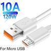 10A Micro USB Cable Fast Charging Cord For Andriod Mobile Phone Camera Monitor Power Bank PS4 MP3 Charger Data Sync Cables