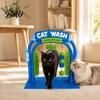 Pet Grooming Supplies Cat Wash Station, Self Groomer with Soft Rubbing Brushes, Brush for Cats Car Design Massage Scratcher Indoor Loose Fur