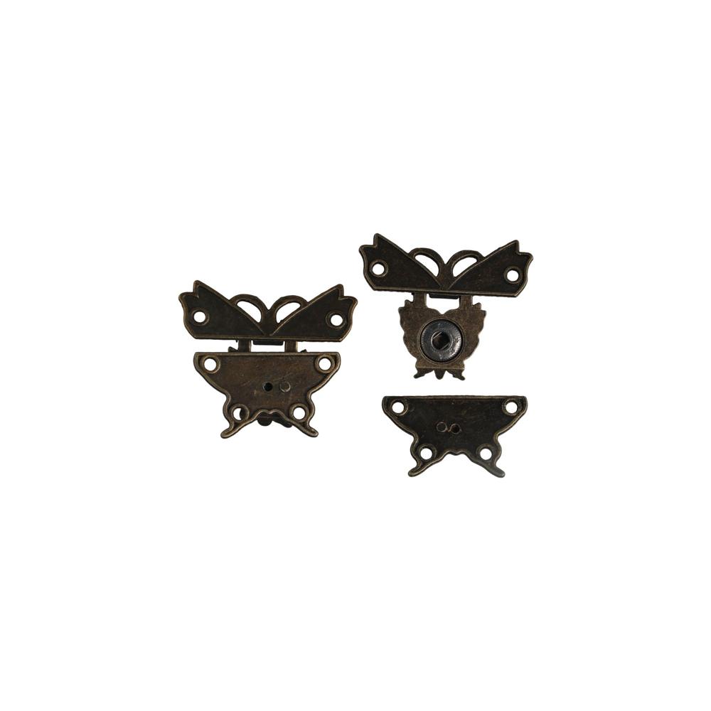 Zinc Zinc Alloy Decorate Brass Hardware Gift Box Hook Decorative Case Clasp Lock Furniture Lock Hasps Buckle