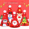 Christmas DIY Felt Christmas Hat Material Pack Cartoon Pointed Hat Merry Christmas Hat  Families