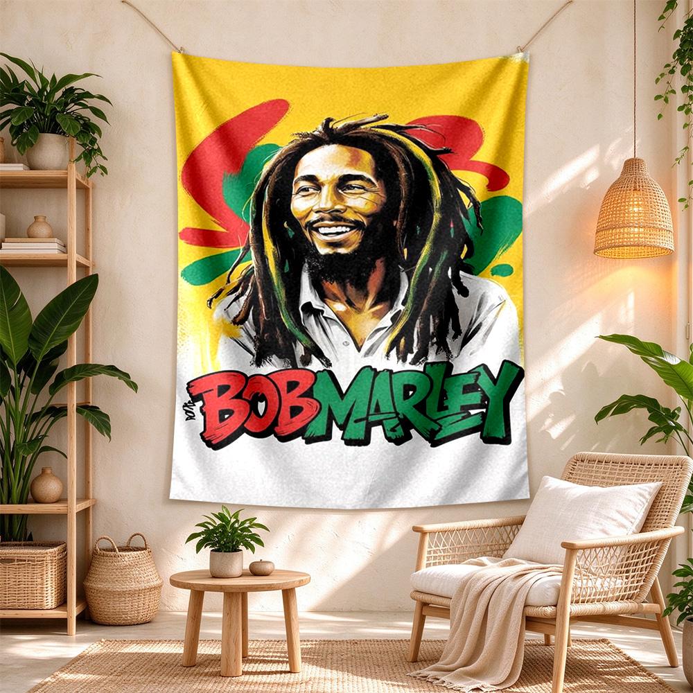 Bob Marley Boho Wall Tapestry Nordic Minimal Ideal for Living Room Reading Corner Studio Wall Multipurpose Vintage Wall Art Gift for New Home