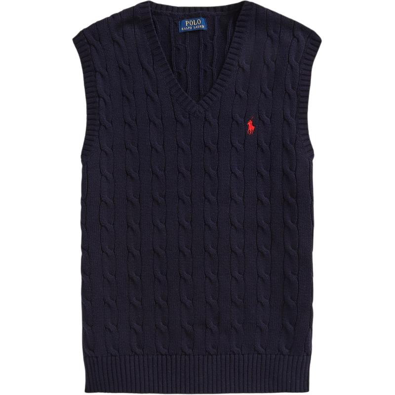 Polo Ralph Lauren Logo Embroidered V-Neck Sleeveless Tank Top Men Tops Blue MNPOSWE1CM20038-BLUE