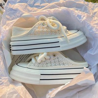 Женская обувь 2025 Горячая распродажа Закрытый носок Женские тапочки На шнуровке Повседневные Летние Дышащие Уличные Удобные Повседневные туфли