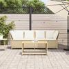 VidaXL Garden Sofa with Beige Cushions Braided Resin, Outdoor Sofa, Garden Loveseat, Outdoor Furniture, 4104125