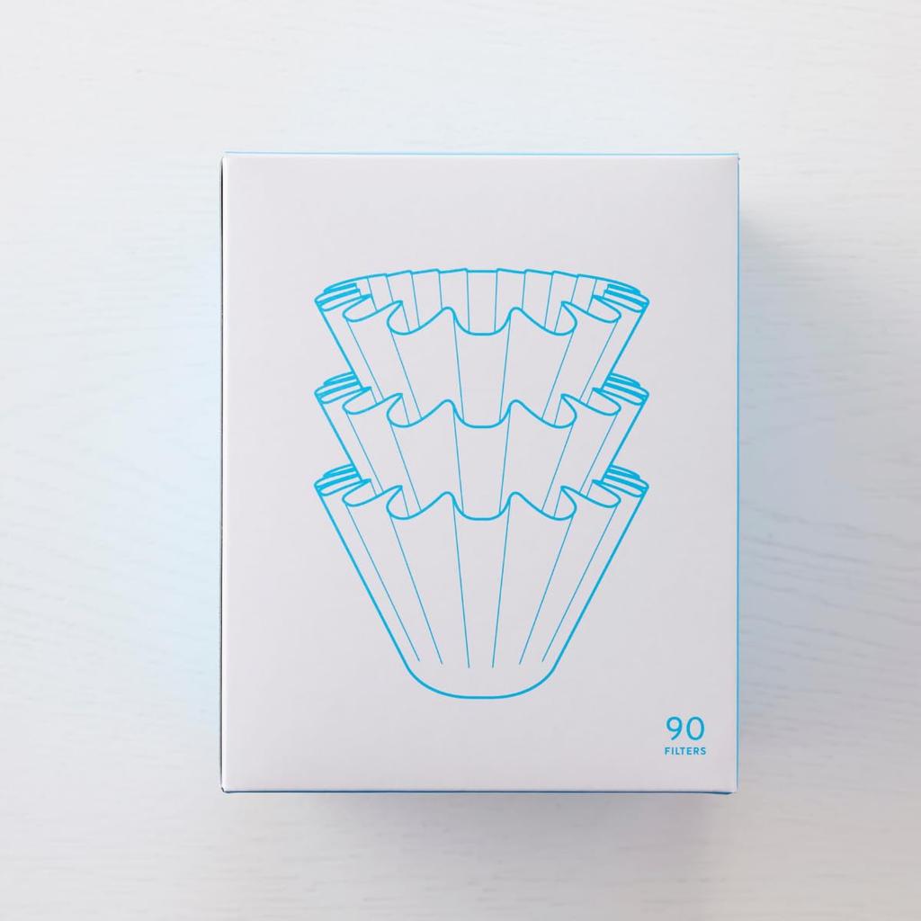 Blue Bottle Coffee Coffee Filters Original Porcelain Hand Drip Coffee (90 pieces) Wave-Shaped