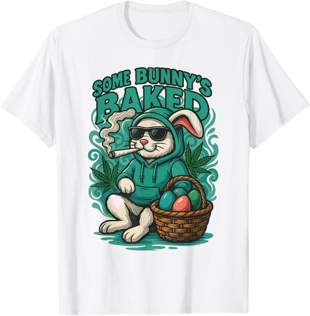 Some Bunnys Baked Funny Cool Present Smoke Comedy Unisex T-Shirt