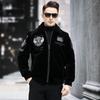 Новая куртка из овчины 100% шерсть Haining Fur утолщенная теплая шерстяная куртка для мужчин