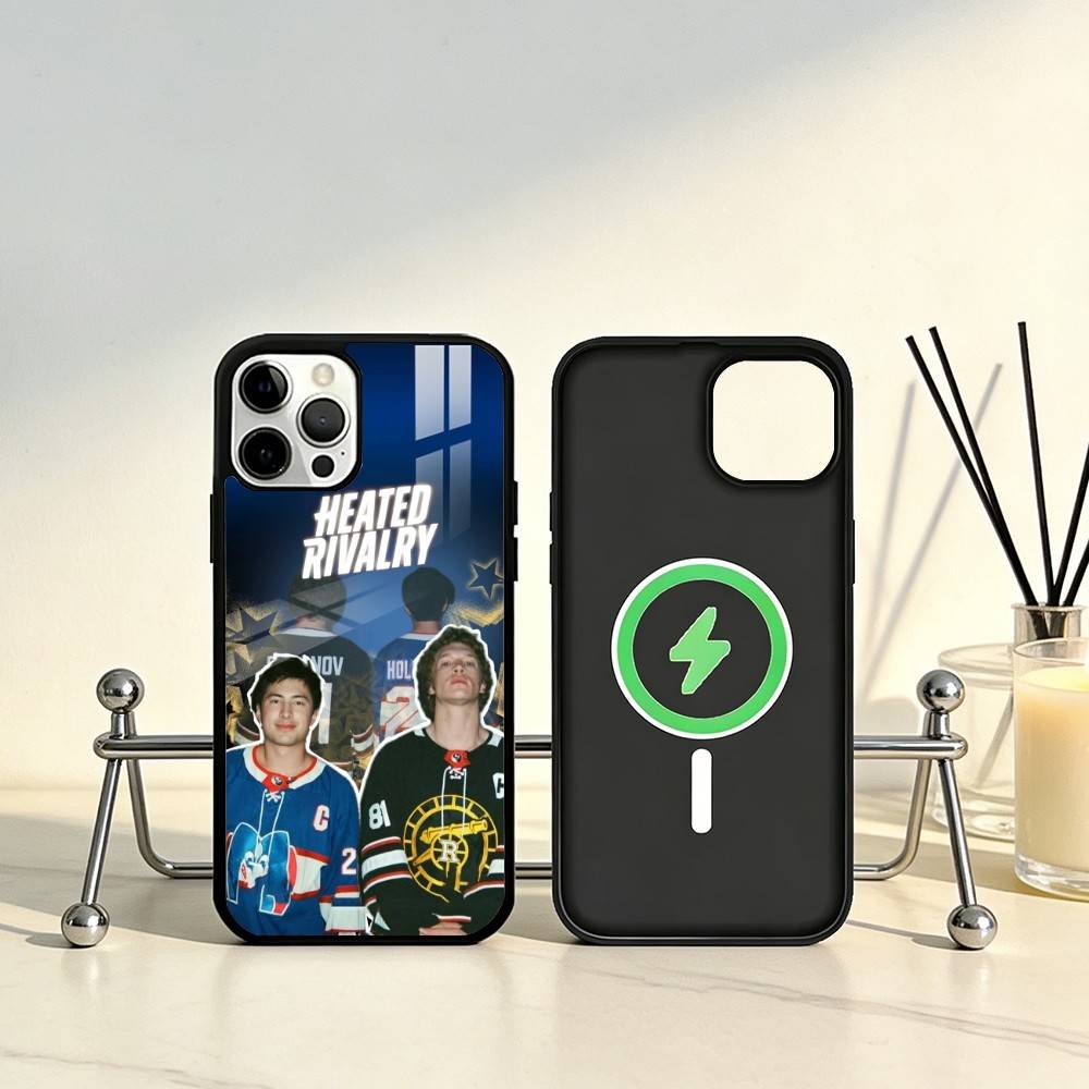 Heated R-Rivalry Ice Hockey Phone Case For iPhone17,16,15,14,13,12,11 Plus,Pro Max Magnetic For Magsafe Wireless Charging
