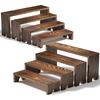 Good-Large Wooden Tiered Riser Display Stands(2 Sets), Stackable Wooden Cupcake Dessert Stand, Perfume Organizer Cologne Stand