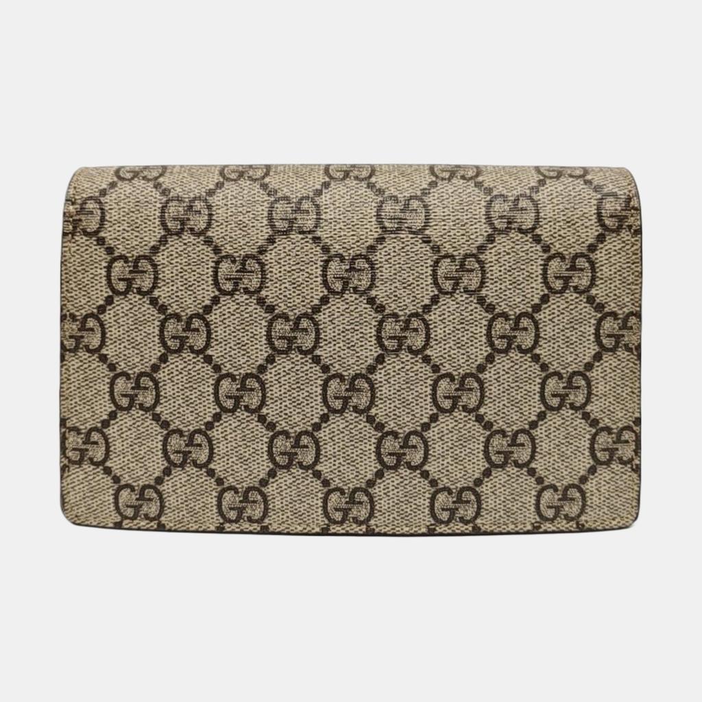 [Б/У] Сумка Gucci Dionysus GG Supreme Super Mini 'Бежевая' - Очень хорошее состояние #64TQL7