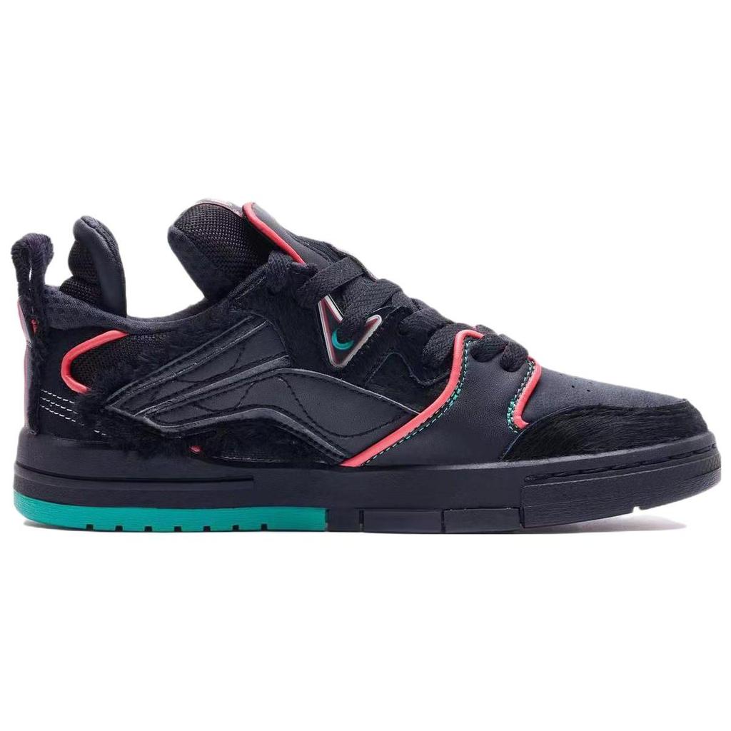 Li Ning Weiw Pro удобные универсальные нескользящие амортизирующие износостойкие низкие кроссовки для скейтбординга мужские черные AECS005-1