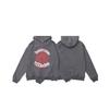 American niche sweater men's and women's same versatile loose classic big spider web letter printing pullover hoodie