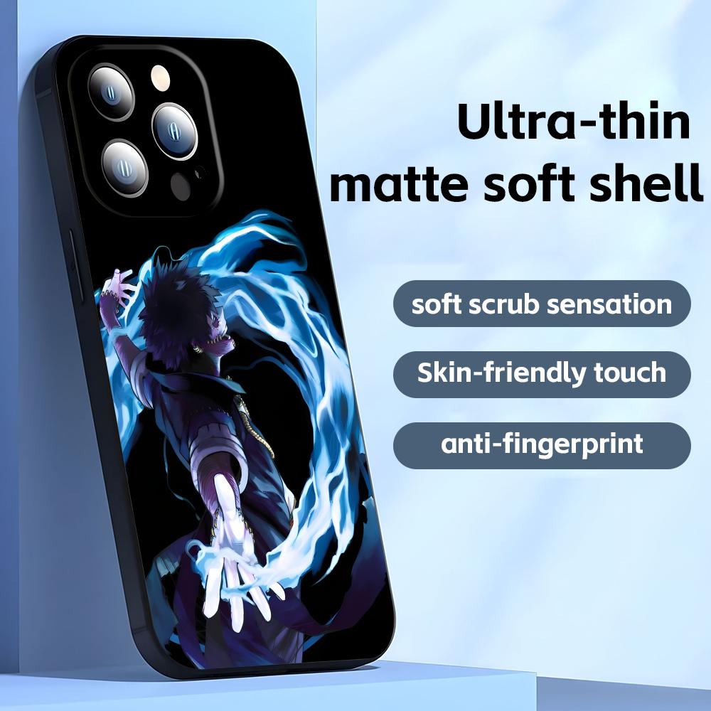 Чехол для телефона iPhone 16 16e 15 14 13 12 11 Plus Mini Pro Max Деку Моя геройская академия Мягкий черный Ударопрочный чехол