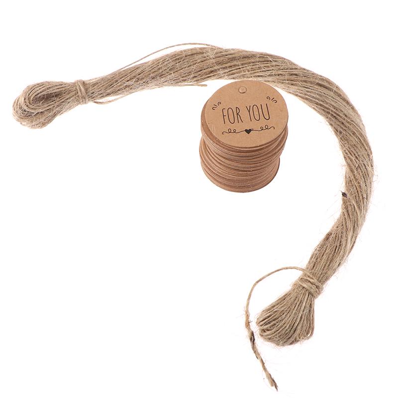 100Pcs Kraft Paper Hang Tag For You Pattern Label For Gift Tagging Package Decor