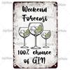 [MyPlate] GIN Plaque Metal Vintage Bar Furniture Plates Panels Tin Sign Tiki Bar Sign Man Cave Decorn Personalized Plate