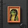 Decorative Cabinet Magnet Abstract Frog Refrigerator Magnet, Framed Hairstyle Fridge Magnetic Ornament Home Kitchen Office Decoration Party