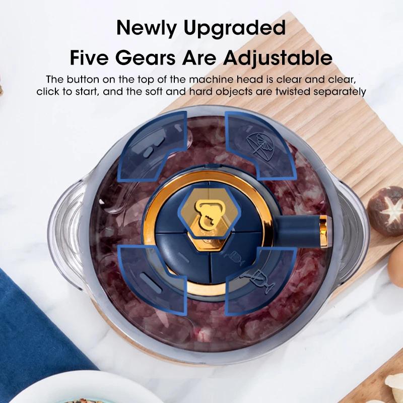 5L электрическая мясорубка из нержавеющей стали измельчитель кухонный комбайн блендер для чеснока большой емкости кухонный инструмент 220 В