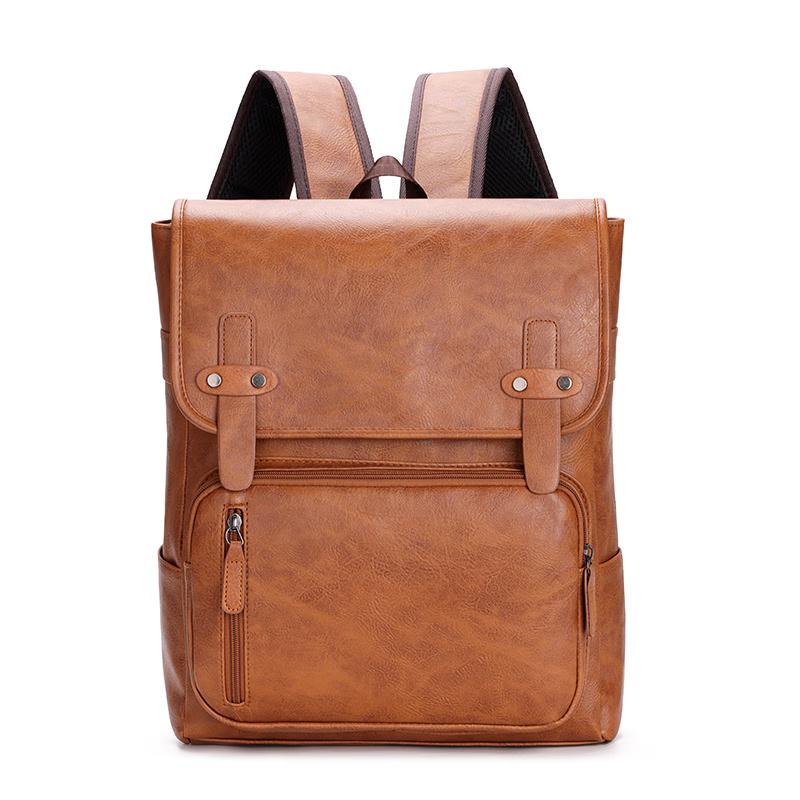 Мужской винтажный мягкий кожаный рюкзак Walnut Heim