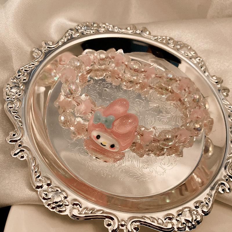 Sanrio Куроми Милый Аниме Мультфильм Браслет для Пары Подарок на День Рождения Ювелирные Аксессуары Кольцо для Волос Резинка для Волос Подарок Девочке