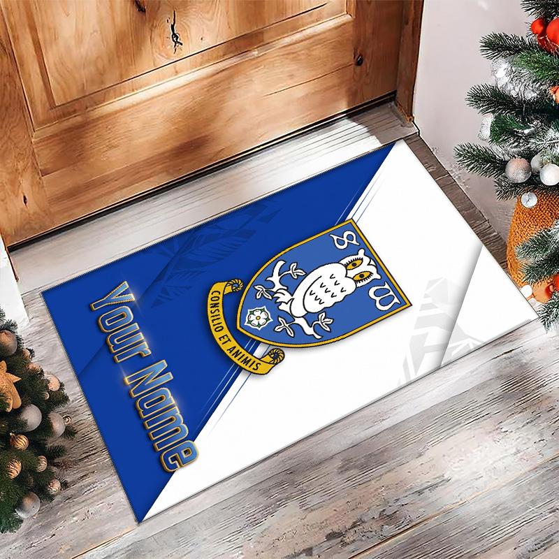 Sheffield Wednesday FC Printed Crystal Velvet Rug Non‑Slip Crystal Velvet Carpet For Sofa Bedroom Indoor Home Decoration