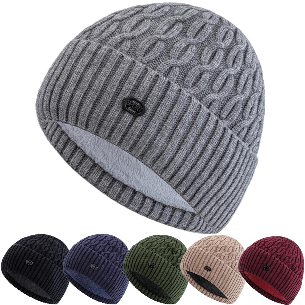 New Style Unisex Dandy Cap Stylish Soft Beanie Hats Winter Hat Fur Lined Warm Cap For Men Women Thicken Ski Sports Knitted Hat