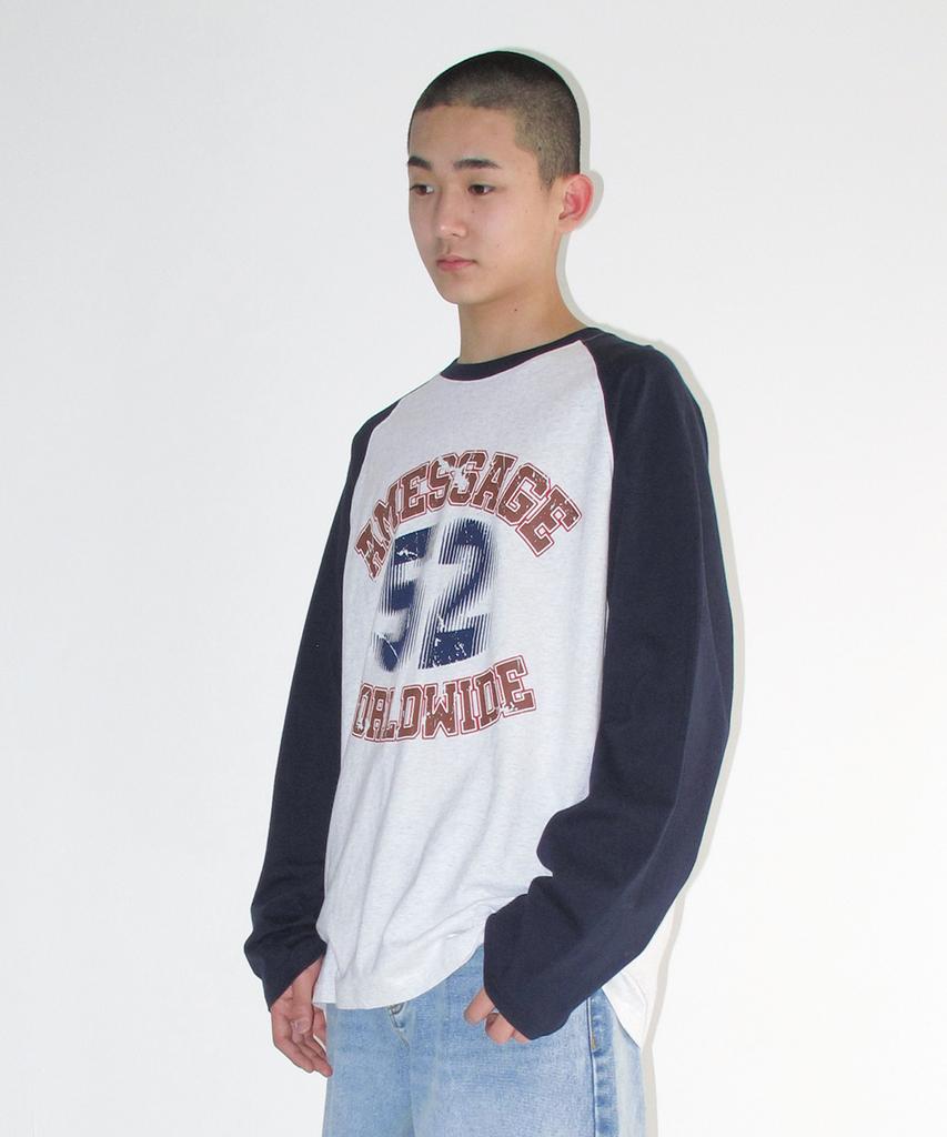 AMES-WORLDWIDE Vintage 52 Raglan Ls Tee Navy