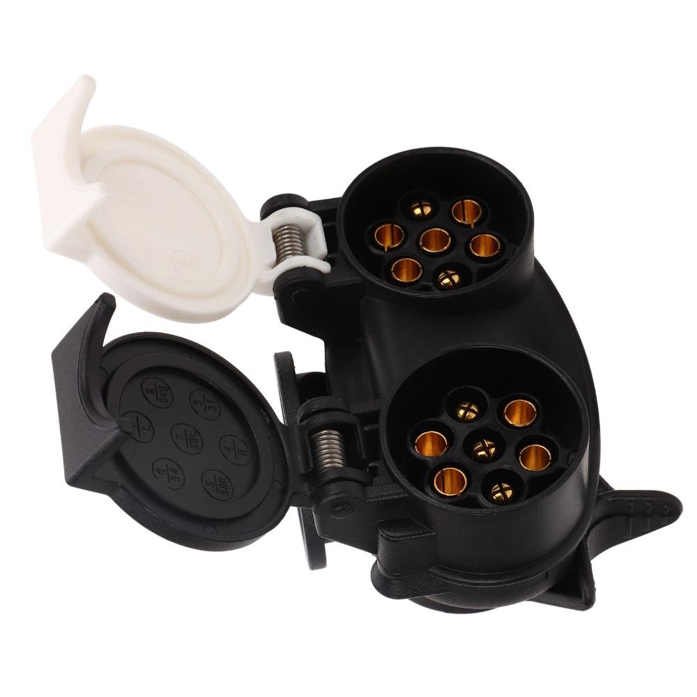 Universal 13 Pin to 7 Pin Trailer Plug Adapter Dual Dual Plug Conversion Adapte All Trailers