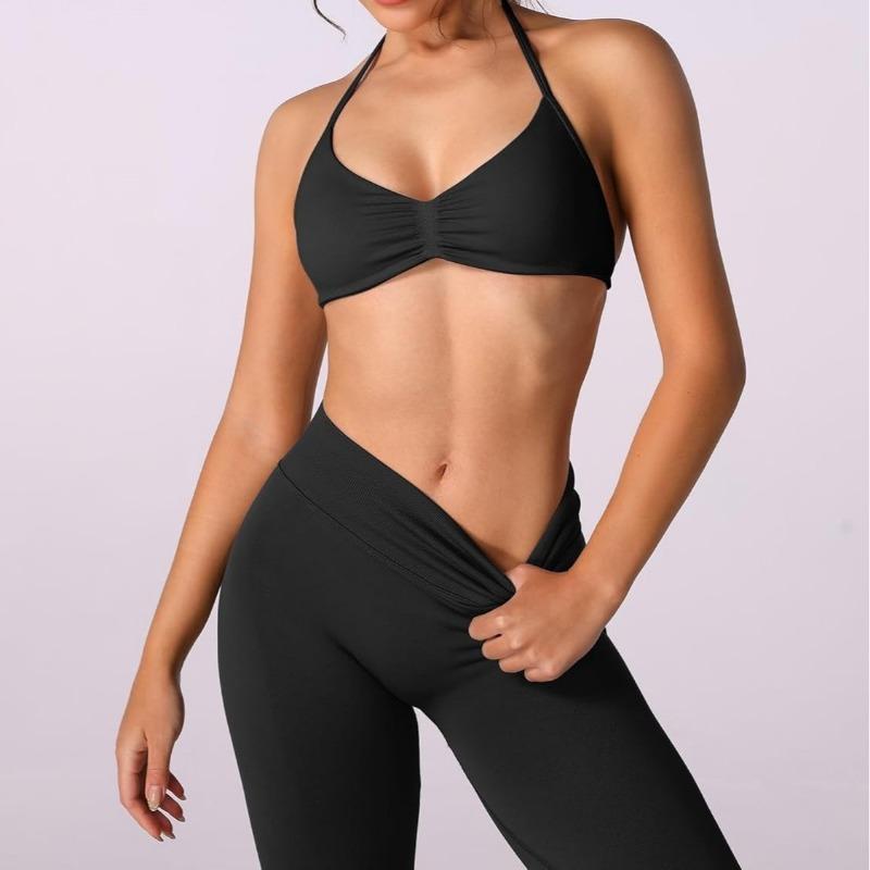 New High Waist Fitness Hip Lift Nude Tight High Elastic Yoga Trousers Sports Suit Women