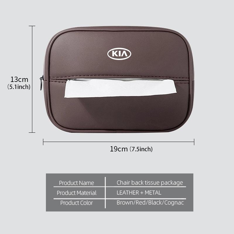 Car Seat Back Tissue Box Auto Interior Storage Tissue Bag For KIA K5 K2 Rio Optima Sportage Venga Sorento Stonic Forte kdtn80