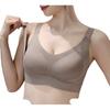 GUJIN Seamless Double Lift Bra for Women, Large Bust Minimizing, Side Support, Anti-Sagging, Wireless Sports Bra, Nude Color